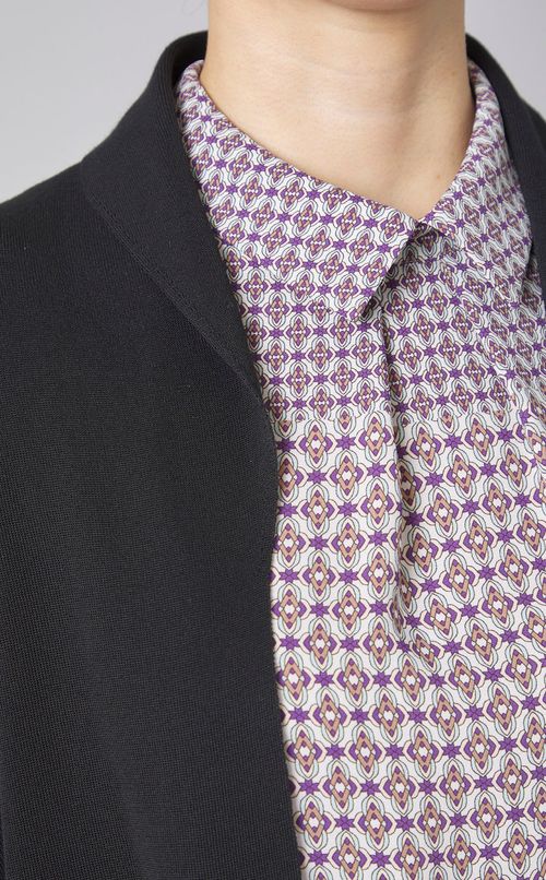 ショートシアーニットカーディガン