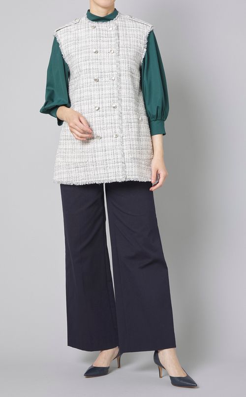 ボリュームスリーブジャージトップス