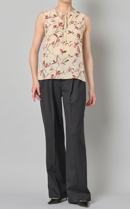 ツイルダブルタックワイドパンツ