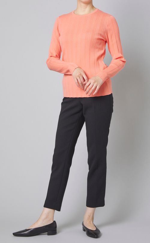 イレギュラーリブクルーニット