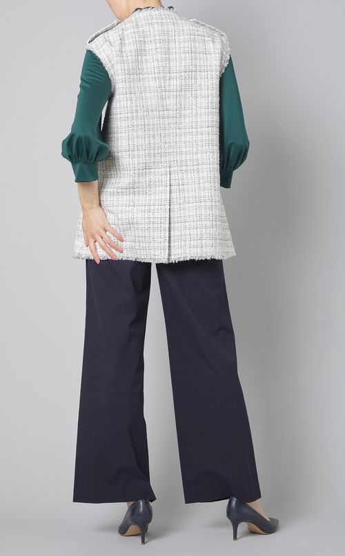 サマーツイードスリーブレスジャケット