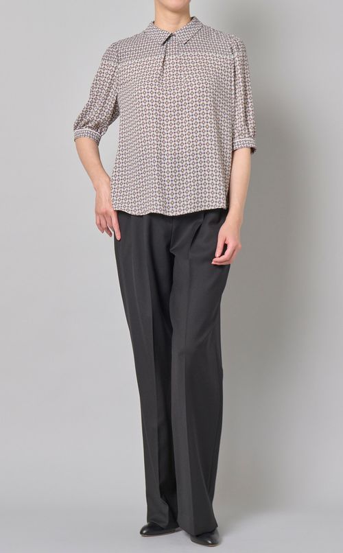 ツイルダブルタックワイドパンツ