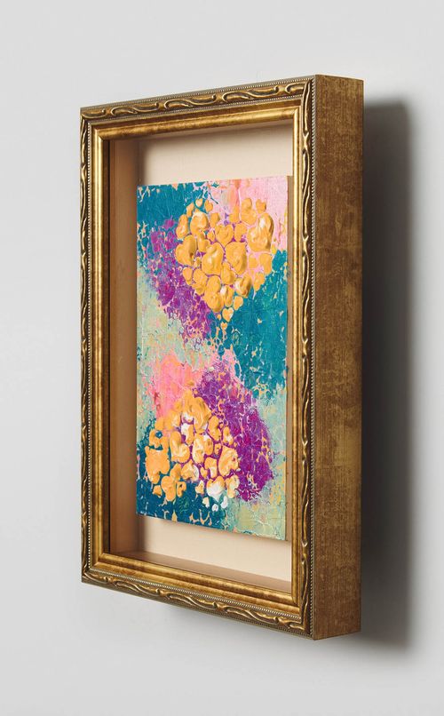 「HEART の文様絵画・紫陽花のように咲く」