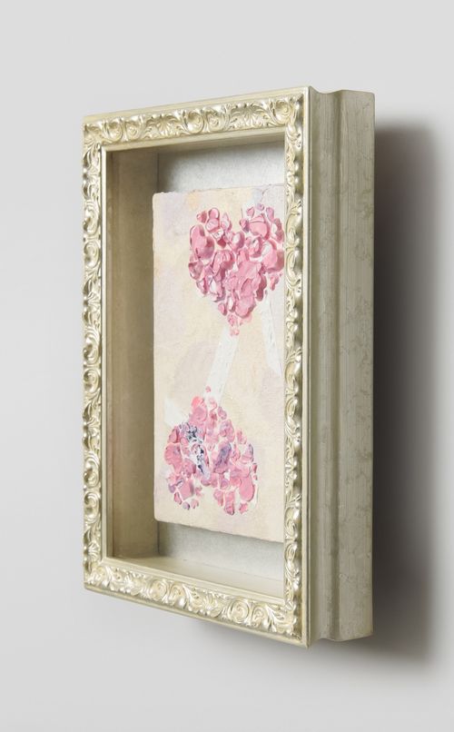 「HEART の文様絵画・甘いデザートのような」