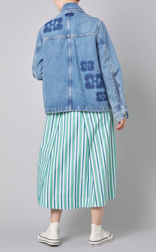 パッチロゴデニムブルゾン