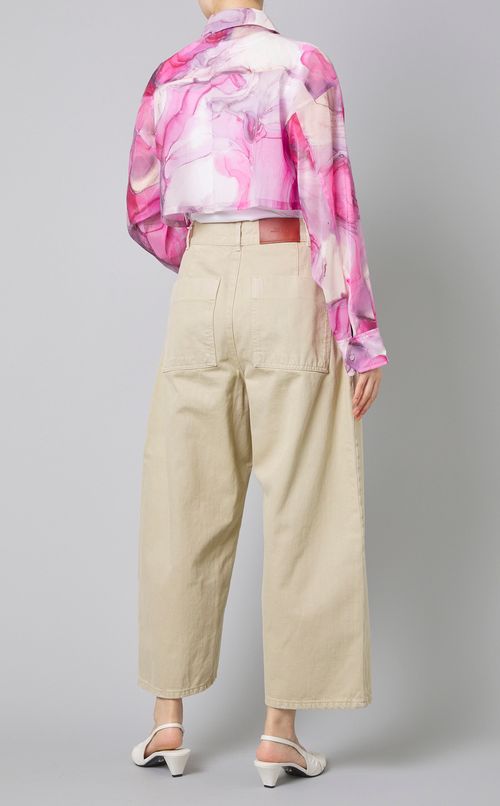 マーブルペイントジップシャツ