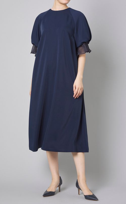 シアーラッフルカフワンピース