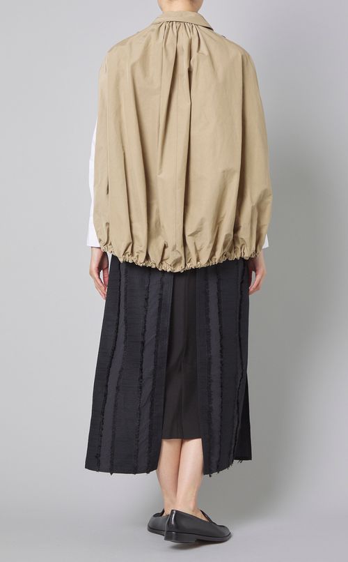 グログランギャザーコート