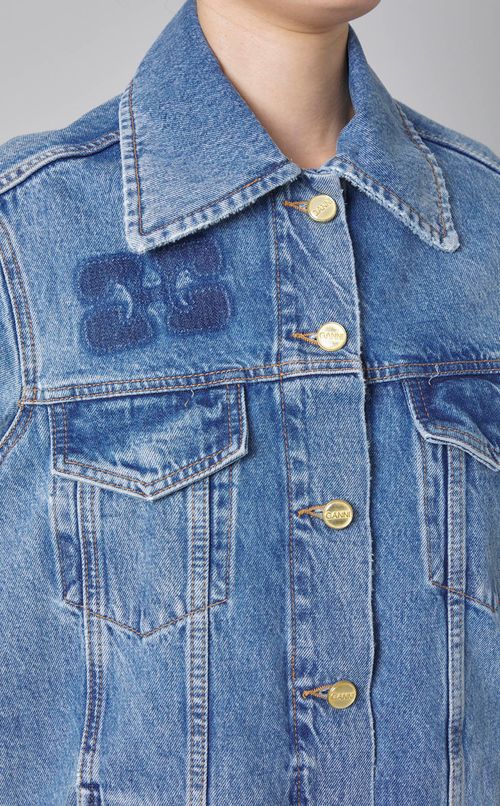 パッチロゴデニムブルゾン