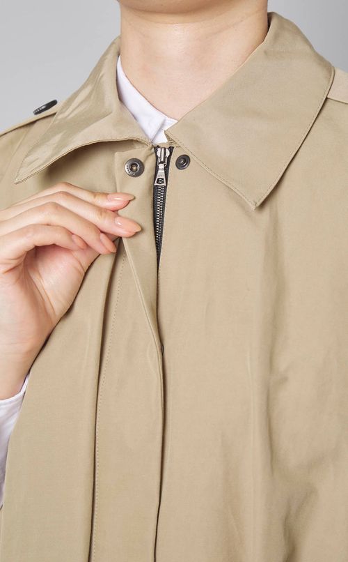 グログランギャザーコート