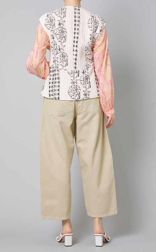 プリントクルーネックフレンチジレ