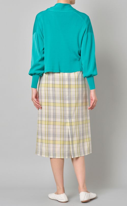 ショートシアーニットカーディガン