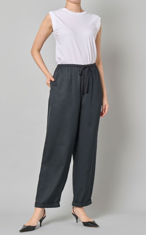 ウエストゴムロールアップパンツ