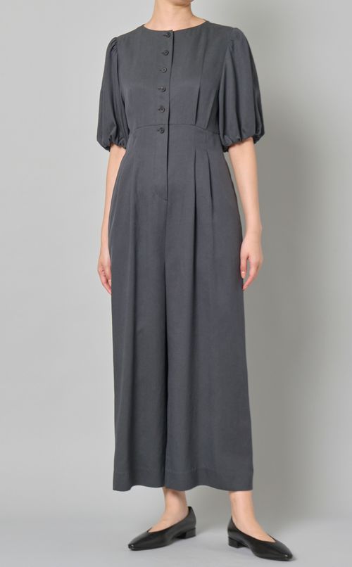 ツイルパフスリーブオールインワン