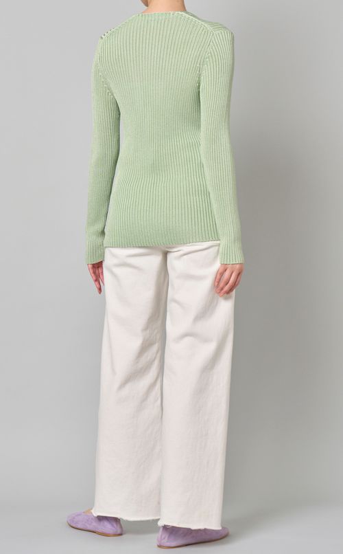 リブVネックカーディガン