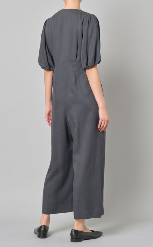 ツイルパフスリーブオールインワン