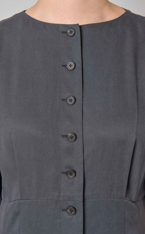 ツイルパフスリーブオールインワン