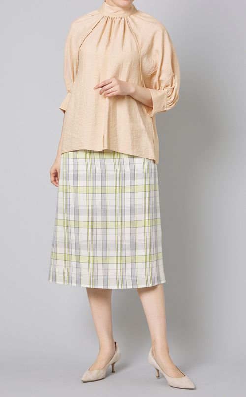 マドラスチェックロングスカート