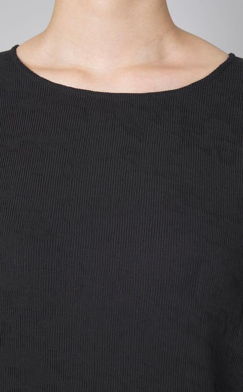 クルーネックロングリーンワンピース