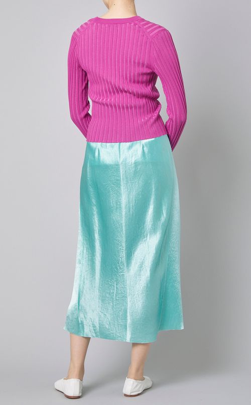 リブVネックフィットカーディガン