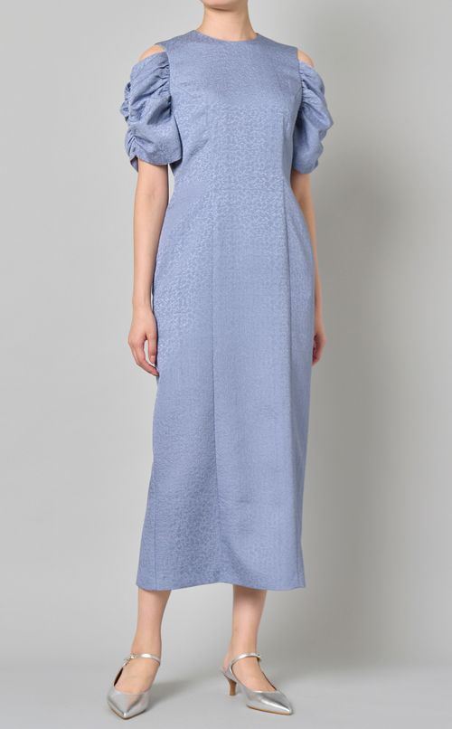 ジャガードショルダーデザインドレス