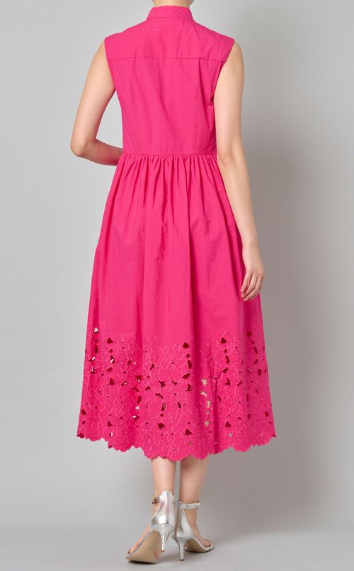 コットンフラワーレースワンピース