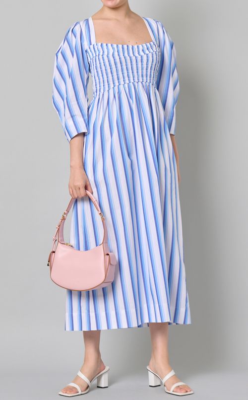 レザーミディショルダーバッグ