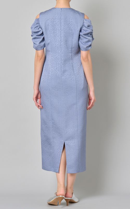 ジャガードショルダーデザインドレス