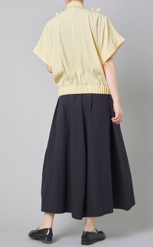 フリルハーフスリーブジップブルゾン