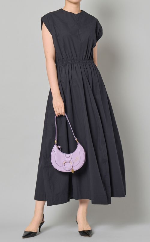 ウエストギャザーロングワンピース