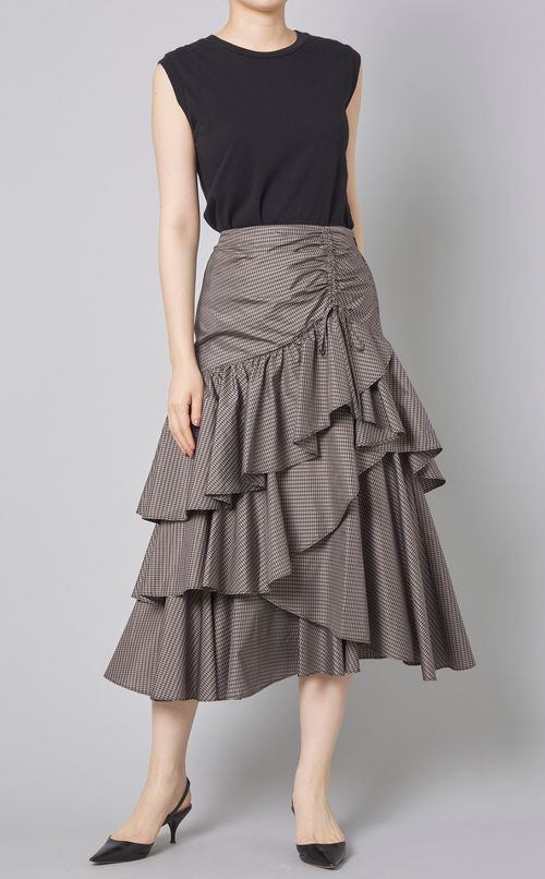 ランダムチェックフリルスカート