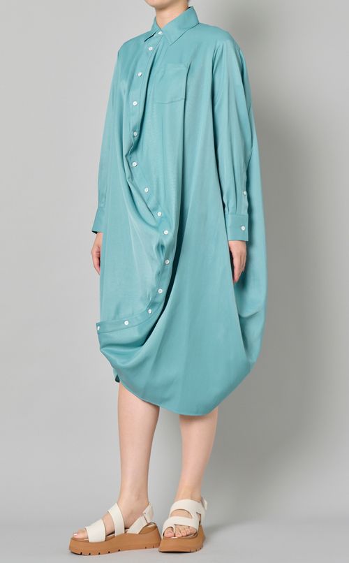 ボールレーヨンシャツワンピース