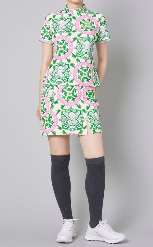 【手洗い可】タイルプリントTシャツ