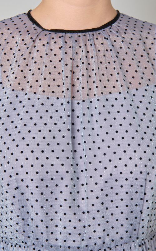 フロッキードットティアードワンピース