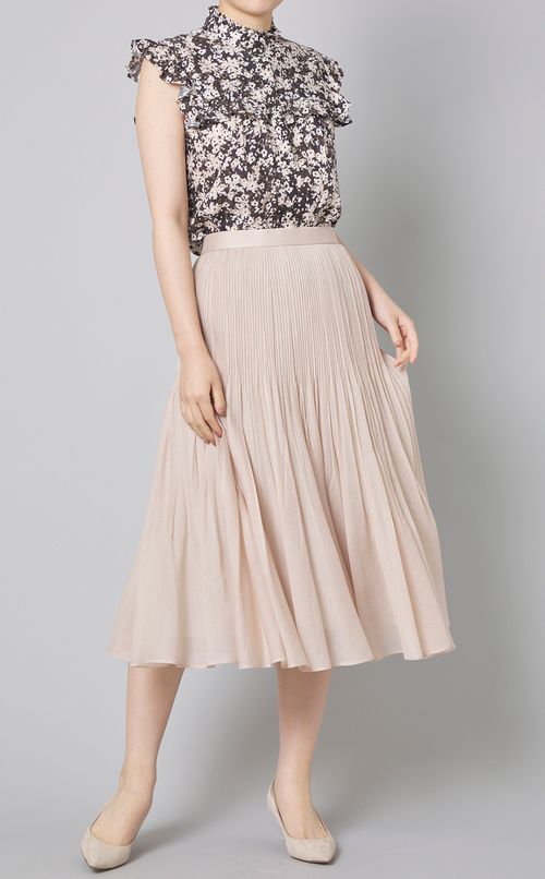 シアーランダムプリーツスカート