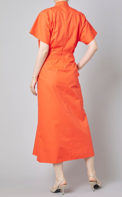 フロントボウVネックワンピース