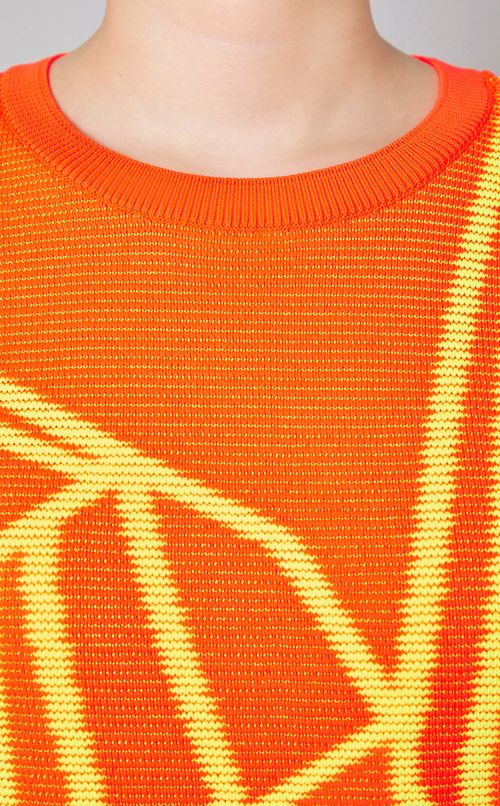 バイカラーニットプルオーバー