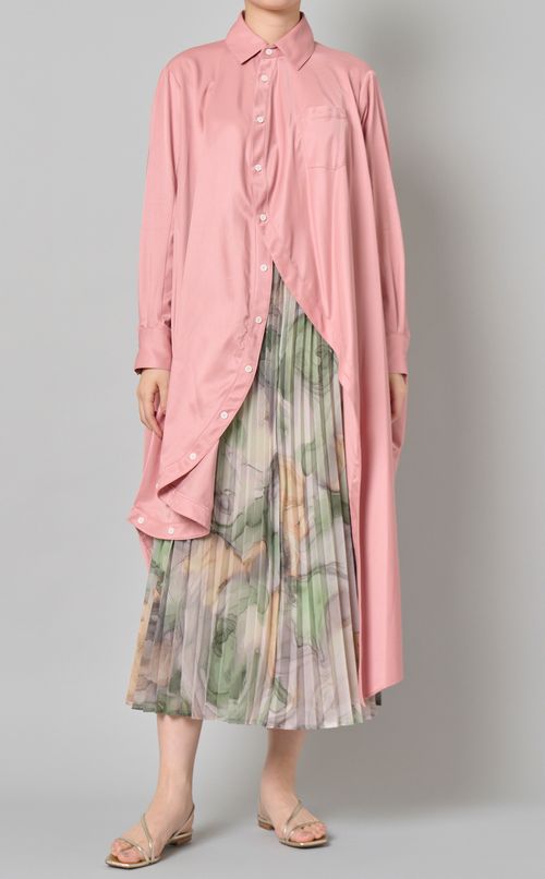 マーブルペイントプリーツスカート