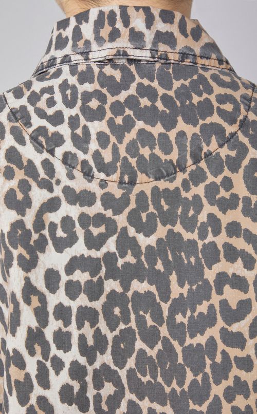 コットンレオパードプリントカバーオール