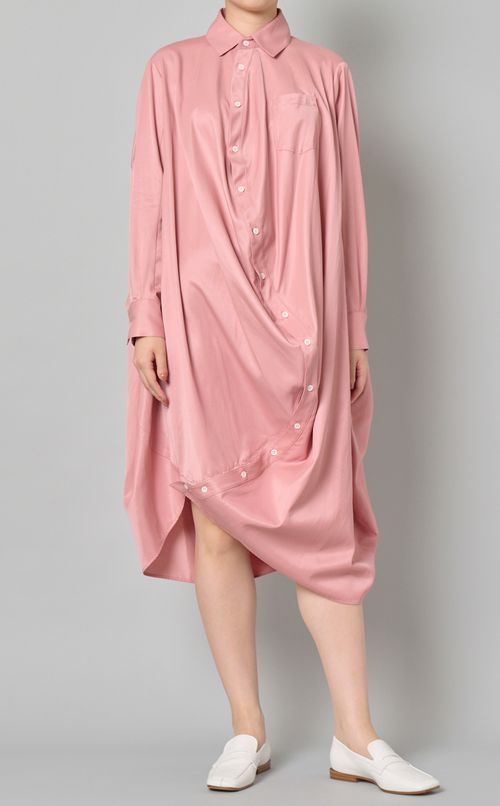 ボールレーヨンシャツワンピース