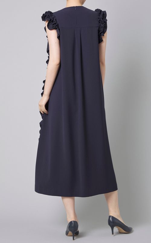 サイドフリルギャザーワンピース