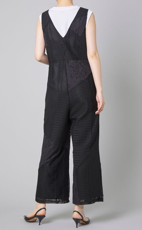 パッチワークレースジャンプスーツ