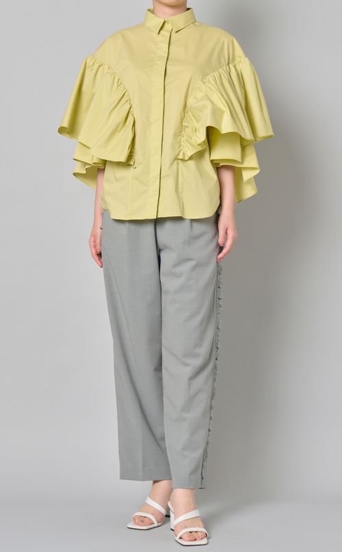 サイドフリルワイドパンツ