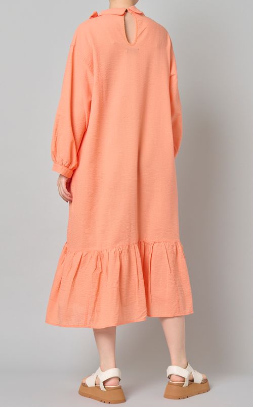 コットンダブルリボンシャツワンピース