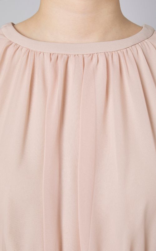 異素材コンビIラインワンピース