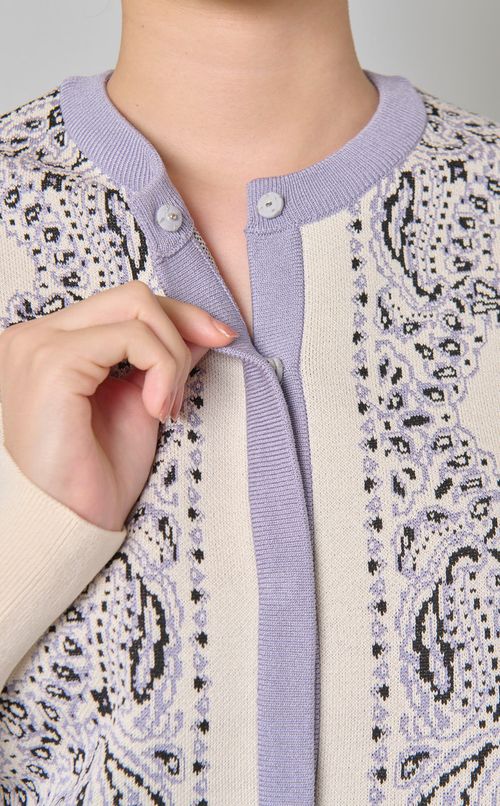 バンダナジャガードシアーカーディガン