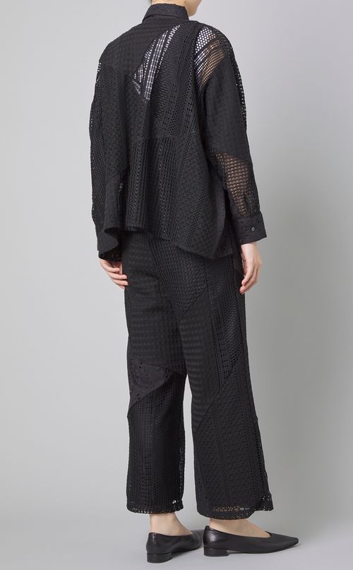 パッチワークレースブラウス