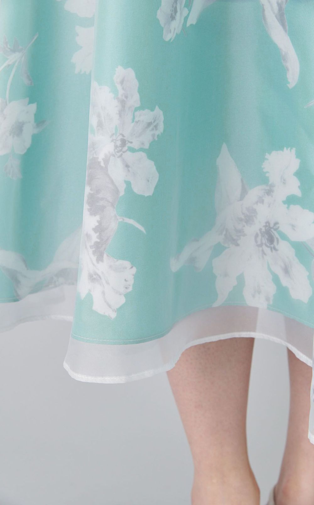 フラワープリントフレアスカート