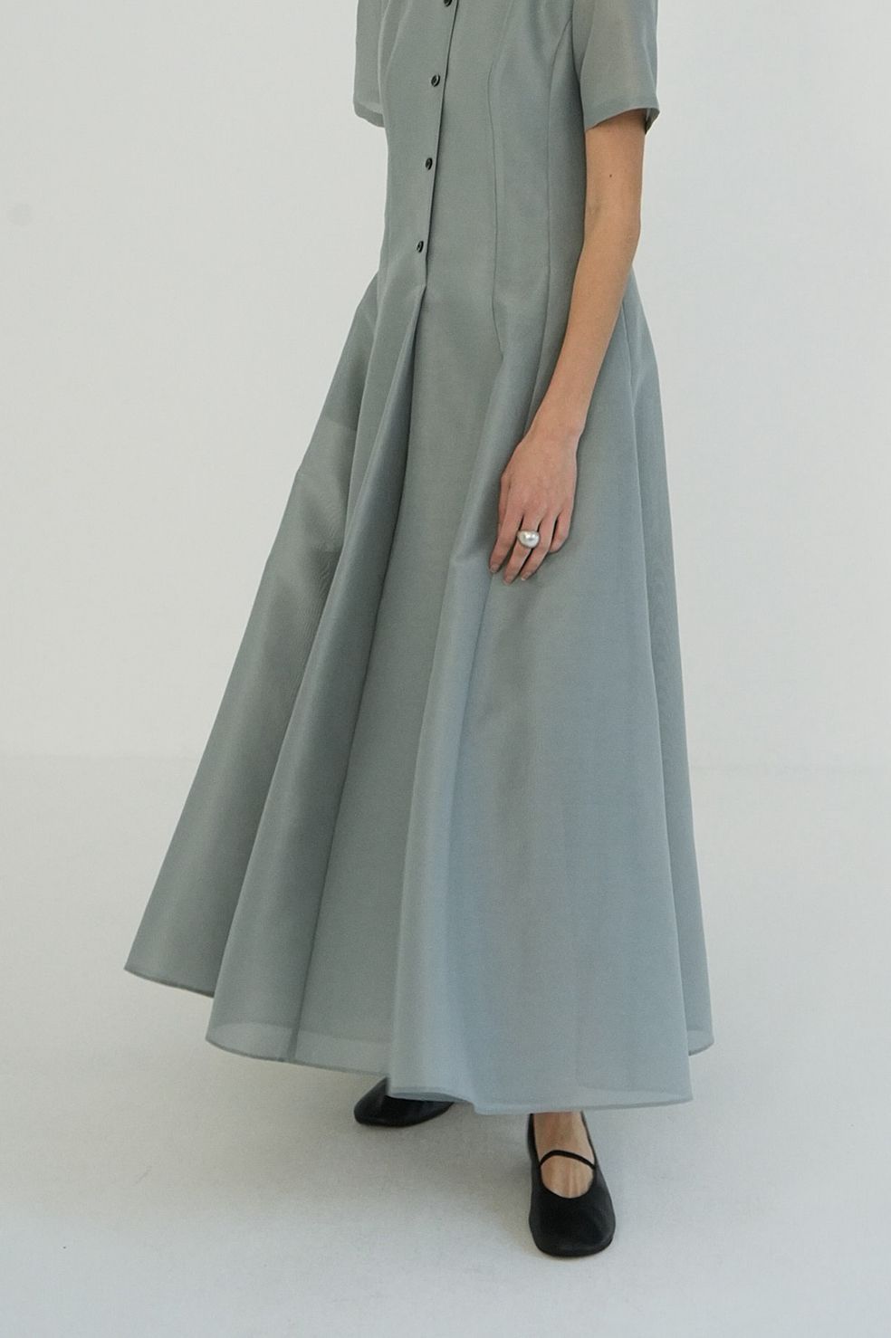 シアーシャツワンピース