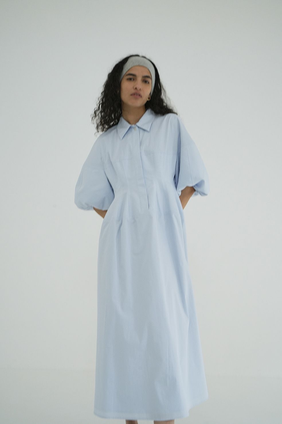 ウエストデザインボリュームワンピース